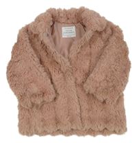 Starorůžová kožešinová podšitá bunda Primark