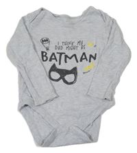 Šedé melírované body s Batmanem 