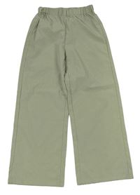 Khaki široké kalhoty Shein
