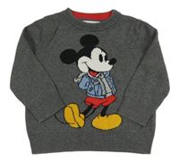 Šedý svetr s Mickeym GAP