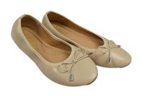 Béžové koženkové baleríny vel. 38