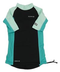 Černo-mintovo-zelené neoprenové tričko Olaian 