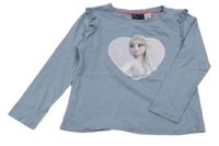 Šedomodré triko s Elsou H&M