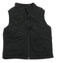 Černá šusťáková prošívaná zateplená vesta F&F