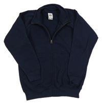 Tmavomodrá propínací mikina Fruit of the Loom