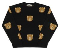 Černý svetr s medvídky C&A