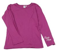 Fialové triko s nápisem C&A