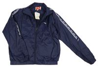 Nové - Tmavomodro-bílá šusťáková sportovní bunda 