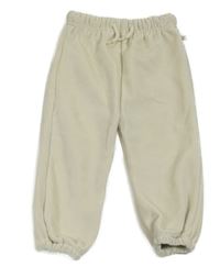 Smetanové žebrované plyšové tepláky Ergee