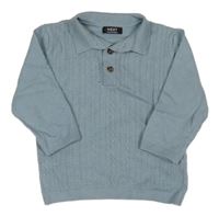 Světlemodrý vzorovaný svetr s límečkem Next