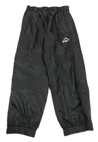 Černé šusťákové funkční cuff kalhoty McKinley