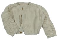 Smetanový propínací svetr George