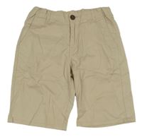 Béžové plátěné chino kraťasy H&M