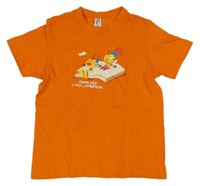 Oranžové tričko s včelkami 