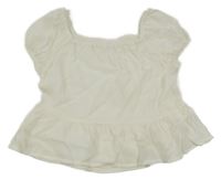 Smetanové lehké crop tričko H&M