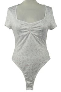 Dámské bílé kytičkované body Shein 