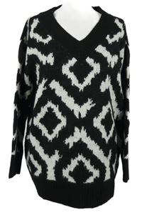 Dámský černo-šedý vzorovaný svetr Very 