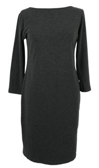 Dámské tmavošedé žebrované šaty H&M