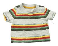 Šedo-barevné pruhované tričko Primark