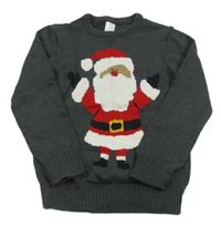 Šedý svetr se Santa Clausem C&A