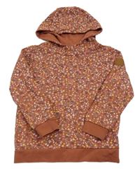 Rezavá květinová mikina s kapucí Topolino