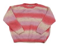 Růžový pruhovaný svetr George