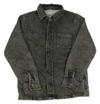 Šedá riflová košilová bunda Zeeman 