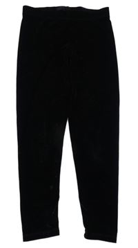 Černé třpytivé sametové legíny Tu