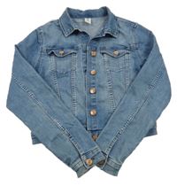 Modrá riflová crop bunda H&M