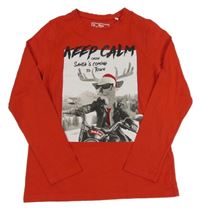 Červené triko se sobem C&A