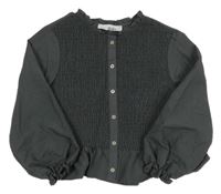 Tmavošedá žabičková halenka Zara