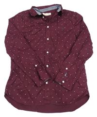 Vínová košile s hvězdami H&M