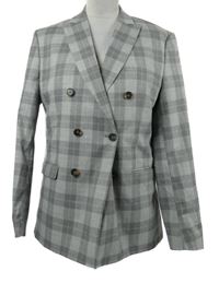 Pánské šedé kostkované sako Jack&Jones 