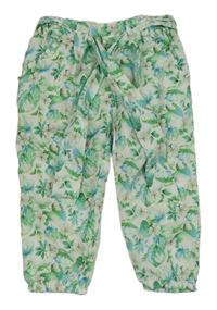 Zelené květované lehké kalhoty Mayoral