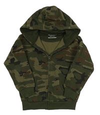 Khaki army propínací mikina s kapucí Primark