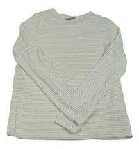 Bílo-stříbrné pruhované triko George