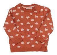 Cihlová mikina se srdíčky Liegelind