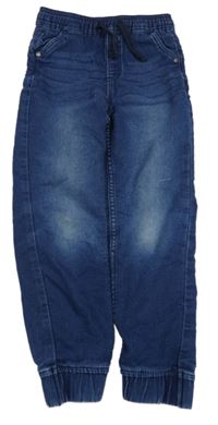 Tmavomodré teplákové cuff rifle Lupilu