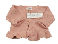 Nové - Růžový propínací svetr F&F