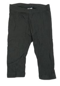 Antracitové žebrované legíny H&M