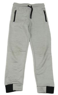 Světlešedo-černé melírované sportovní tepláky PRIMARK