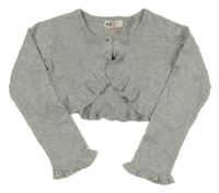 Šedé třpytivé propínací bolérko s volánkem H&M