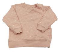 Růžová mikina se srdíčky H&M