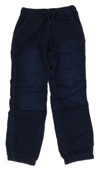 Tmavomodré teplákové cuff rifle Lily & Dan