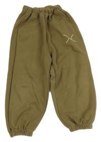 Hnědé tepláky s nápisem