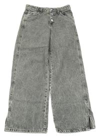 Šedé plísňové wide leg rifle Denim Co.