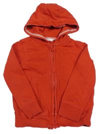 Červená propínací mikina s kapucí M&S