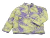 Žluto-lila huňatá mikina Dunnes Stores