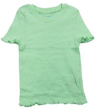 Neonově zelené žebrované crop tričko Primark