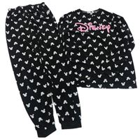 Černé plyšové pyžamo s Mickeym Disney